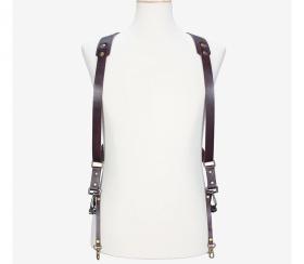 Barcelona Small| Double Harness | Made in Spain Brown