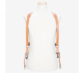Barcelona Large| Double Harness | Made in Spain Caramel Tan