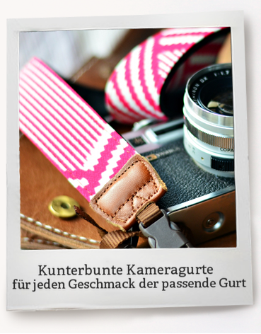 Bunte Kameragurte und Kameragurte aus Leder